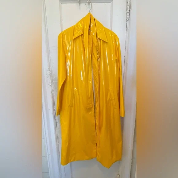 FUNG LAN & CO Bright Yellow rain coat. Bright lemon luxury rain jacket. - Picture 1 of 7